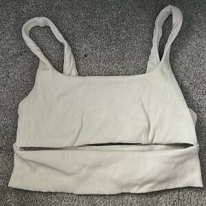 ALO Yoga Cream Sports Bra